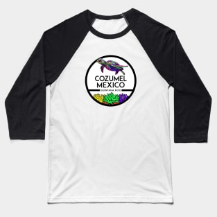 Cozumel Mexico Scuba Diving Quintana Roo Sea Turtle Baseball T-Shirt